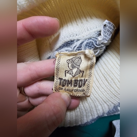 Vintage hooded turtleneck tomboy sweater medium - Picture 4 of 7